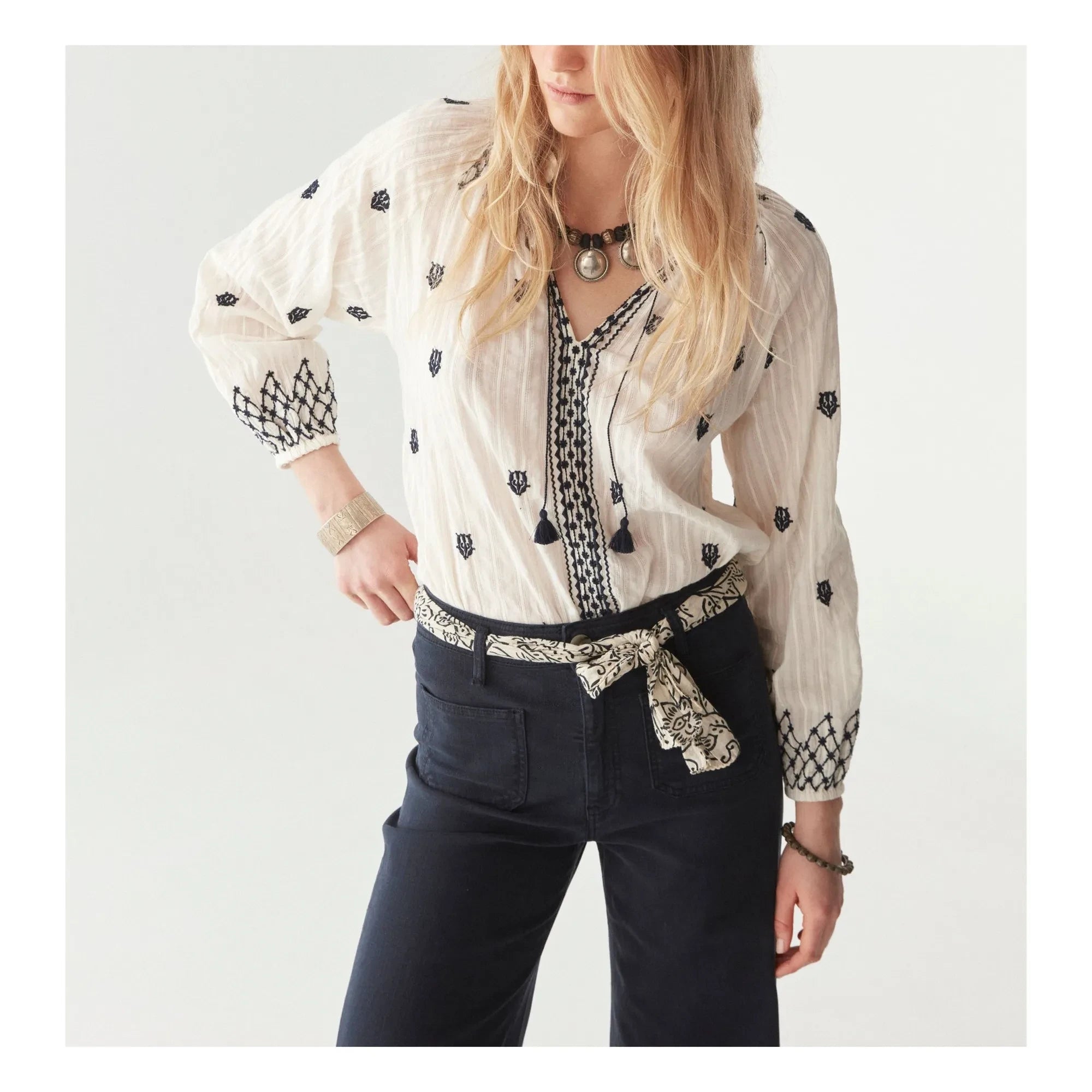 Maison Hotel - Santorini Sybille Bluse | Weiß