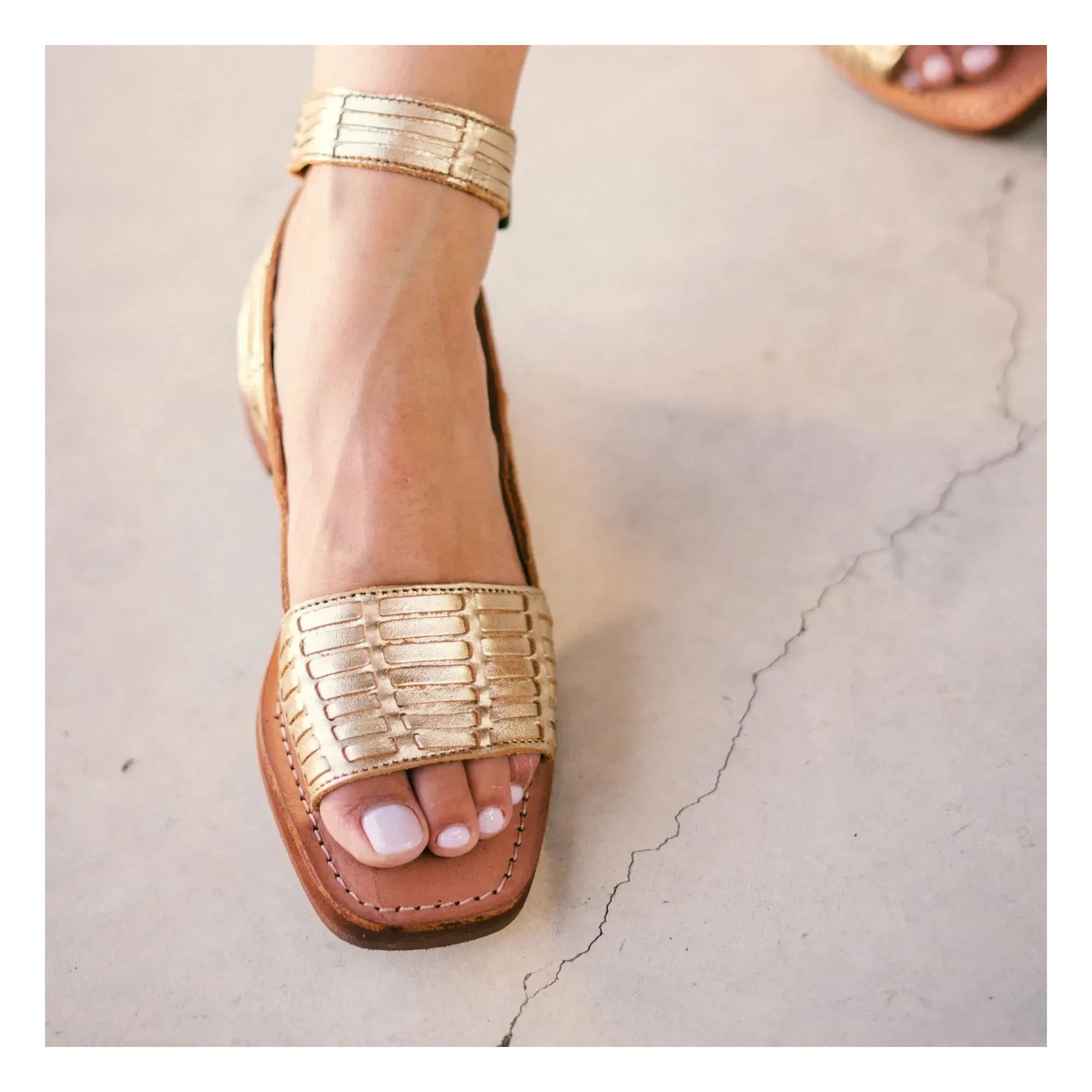 Mapache - Gloria Sandalen | Champagner
