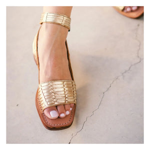 Mapache - Gloria Sandalen | Champagner