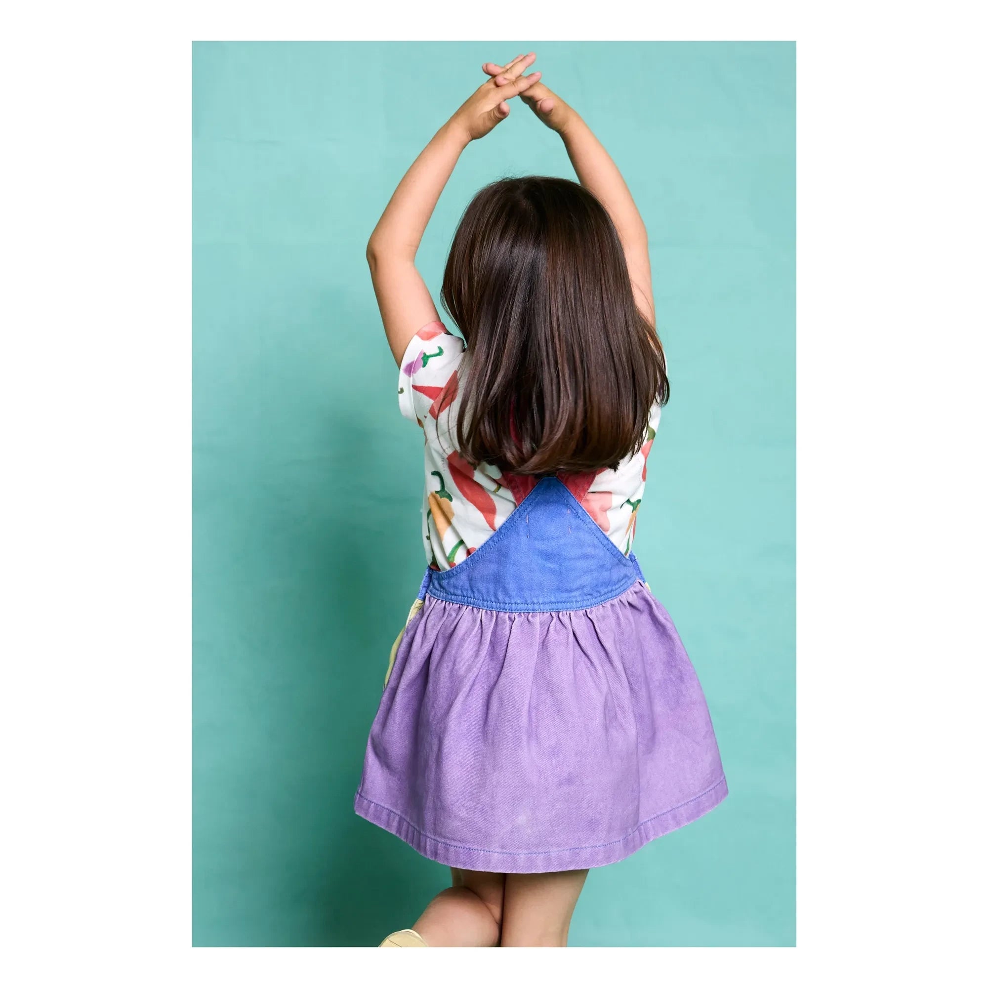 Favorite People - Colorblock Mozzarella Salopet Elbise | Mor