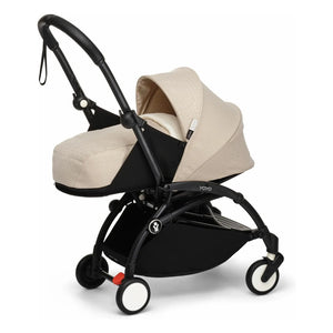 Stokke® - YOYO³ Bonpoint 0+ Newborn Stroller with Black Frame | Beige