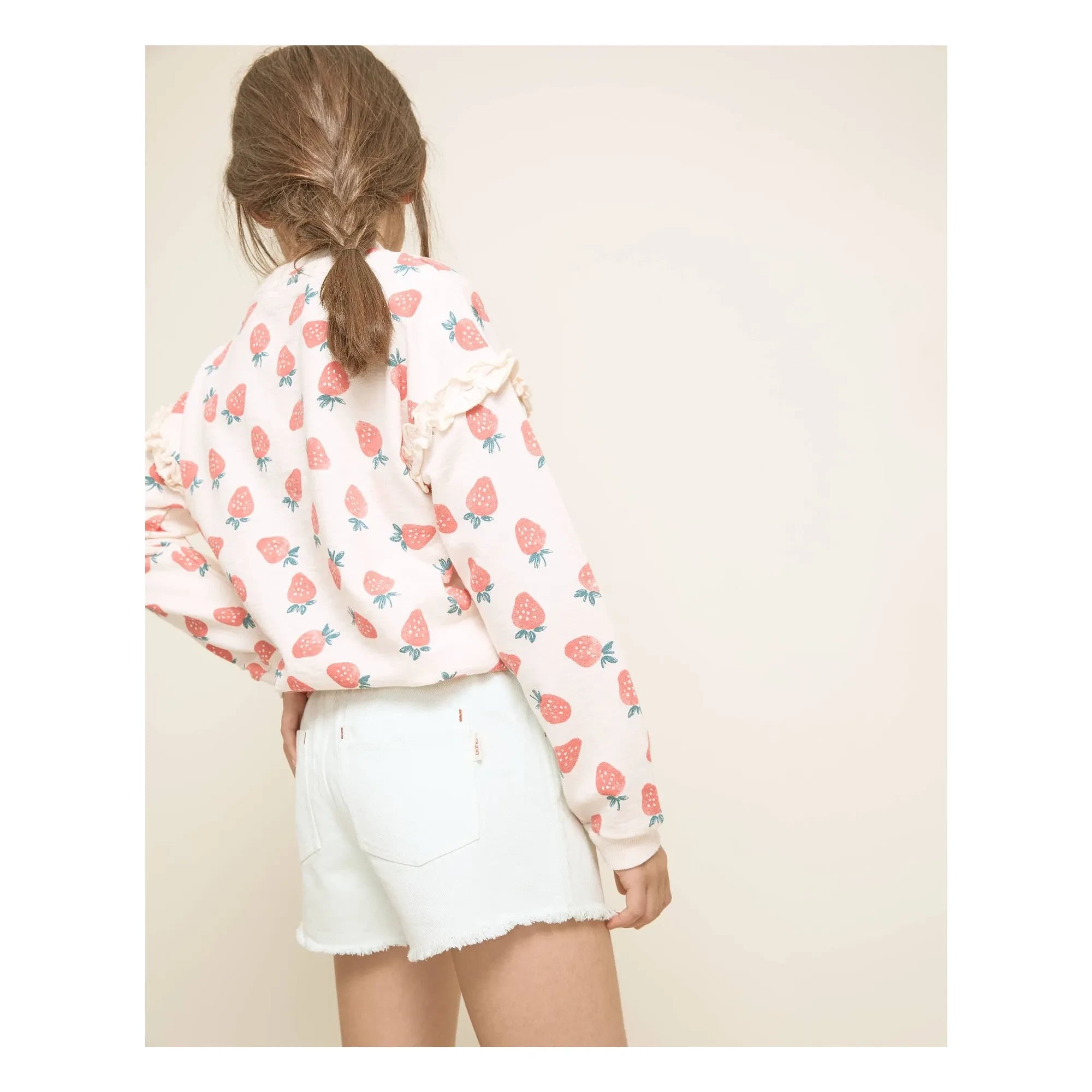 Búho - Püsküllü Denim Lyocell Şort | Aqua