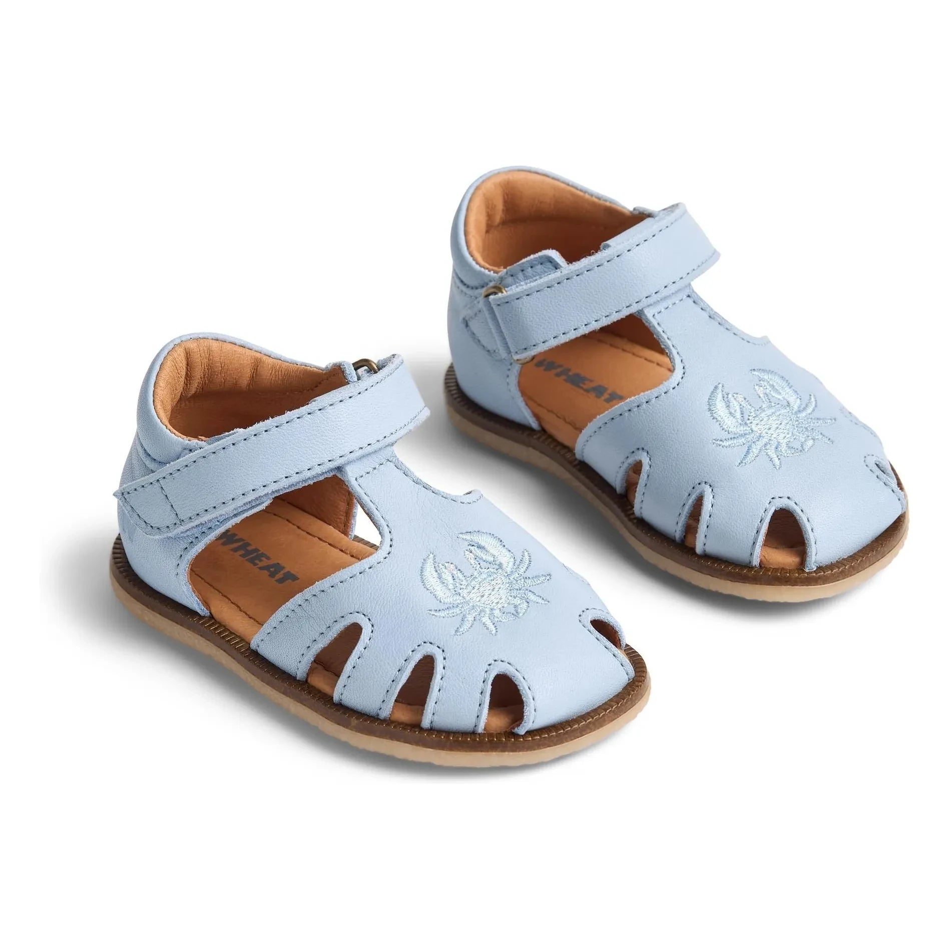 Wheat - Lowe Crab Leder-Sandale | Hellblau
