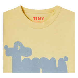 Tinycottons - Tiny Dog Organik Pamuk Tişört | Soluk sarı