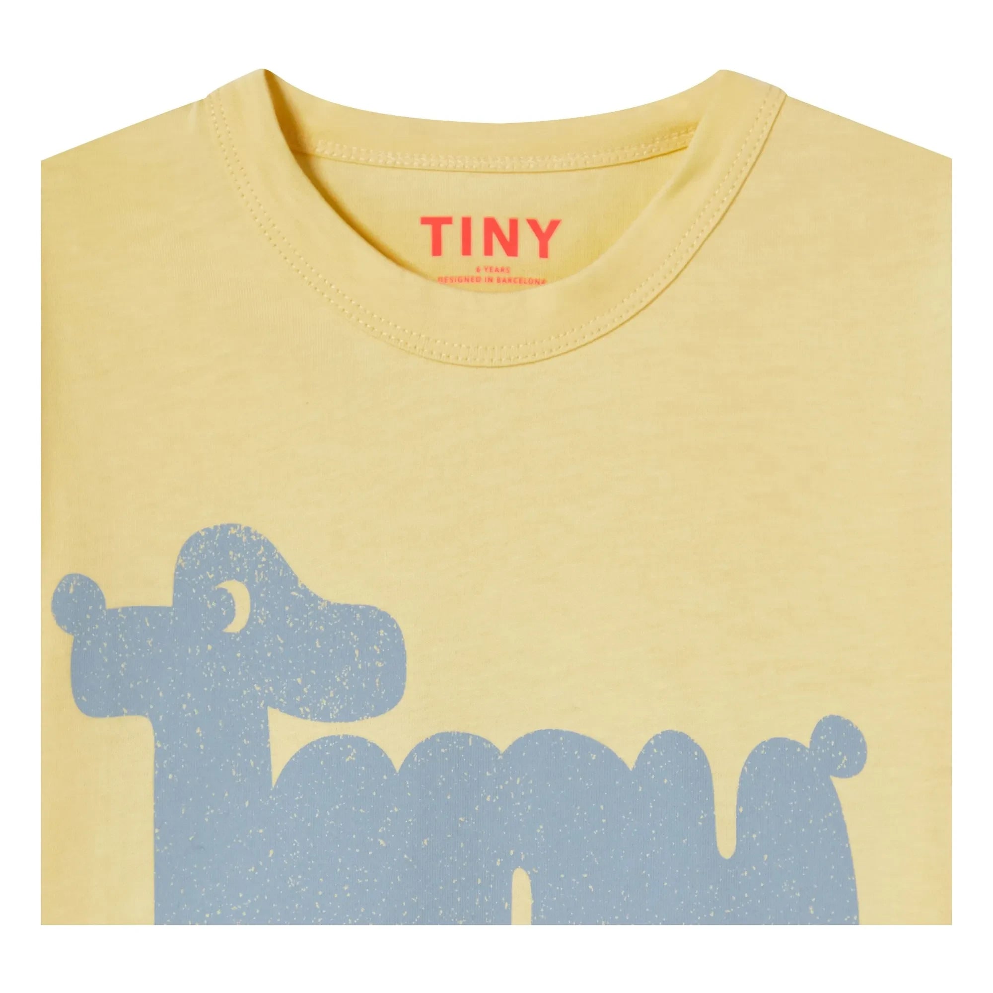 Tinycottons - Tiny Dog Organik Pamuk Tişört | Soluk sarı