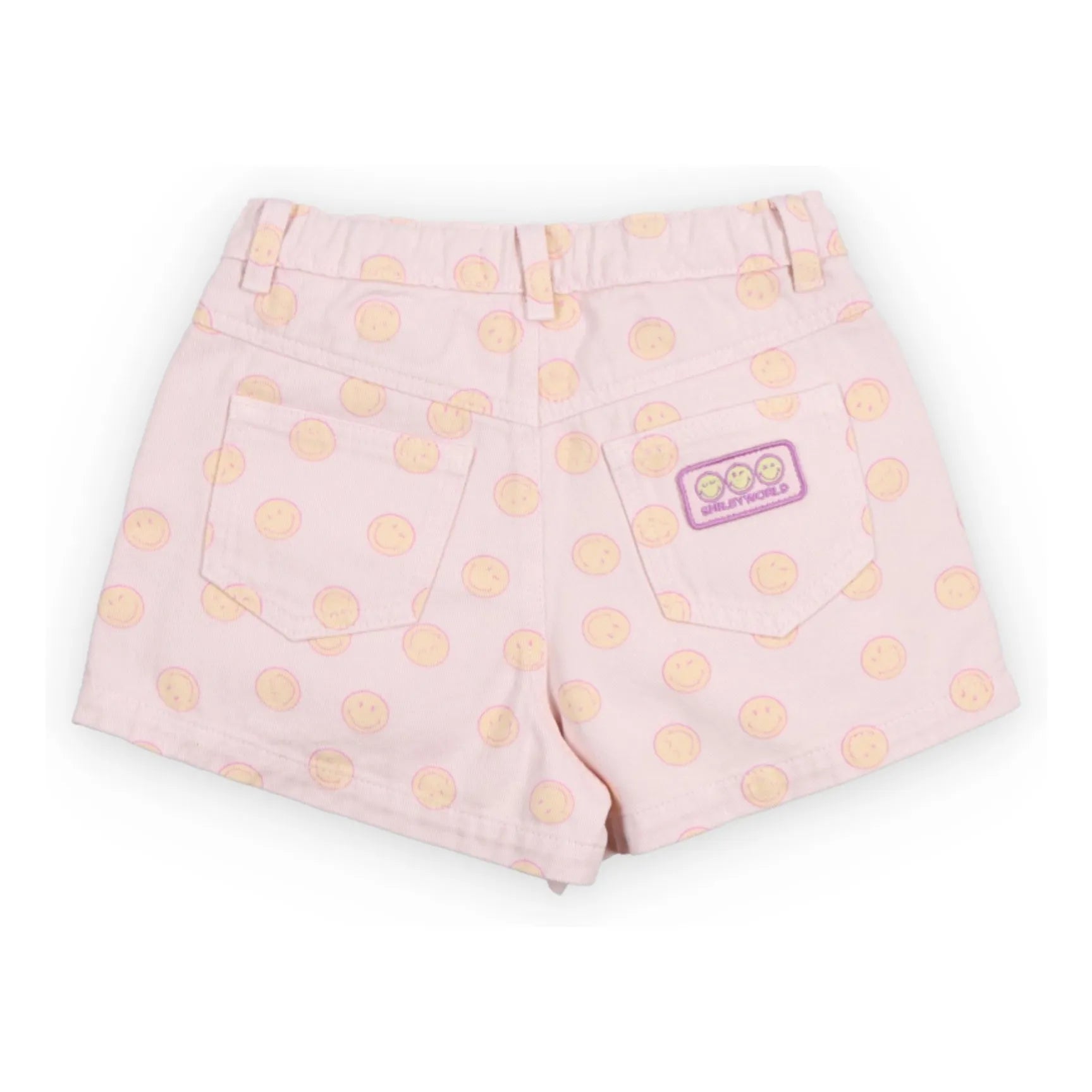 the new society - Denim Smiley Pamuklu Şort BCI | Soluk Pembe