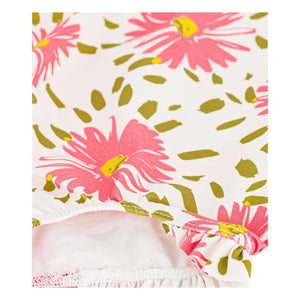 Petit Bateau - Floral Print Baby Swimsuit | White