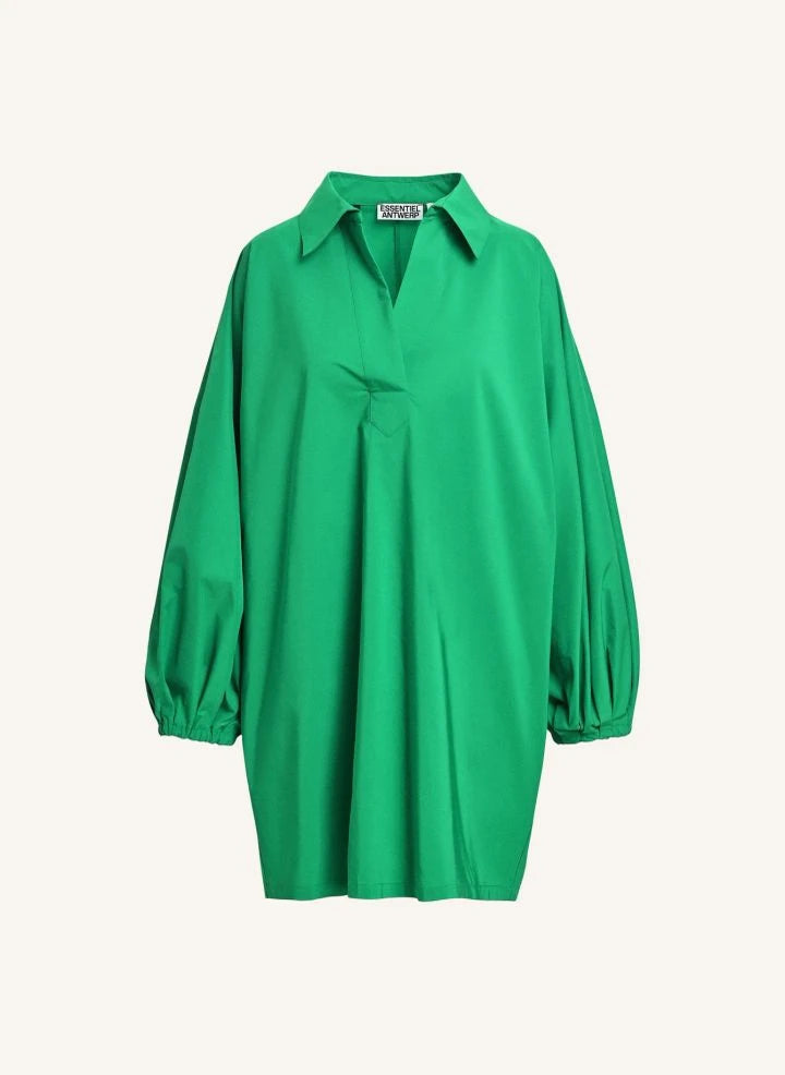 Essentiel Antwerp - Keagan 2 Oversize Elbise | Yeşil