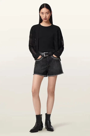 AllSaints kadın denim kısa şort HEIDI
