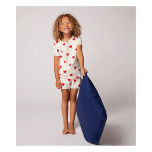Petit Bateau - Orta Uzunlukta Organik Pamuk Pijama | Beyaz