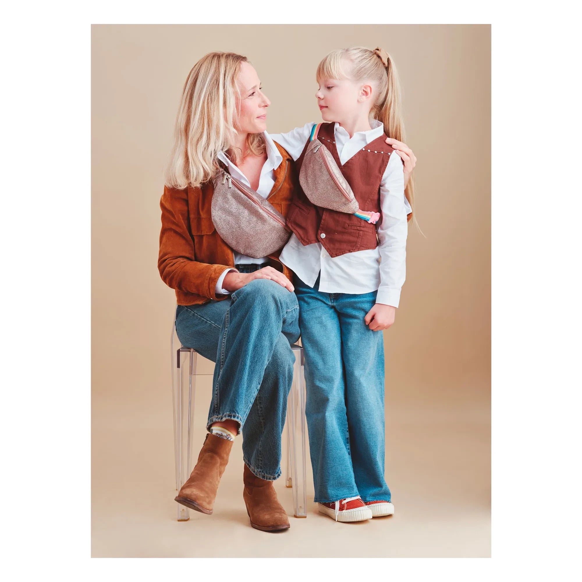 Caramel & Cie - Mom Glitter Banana Tasche | Kupferrot