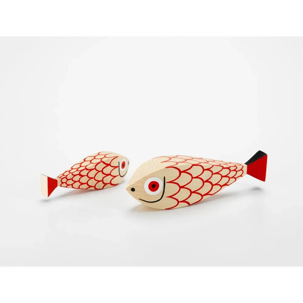 Vitra - Wooden Dolls Mama Fish und Kind, Alexander Girard, 1952 | Rot