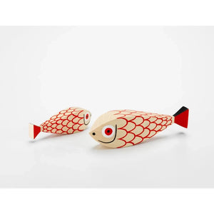 Vitra - Wooden Dolls Mama Fish und Kind, Alexander Girard, 1952 | Rot