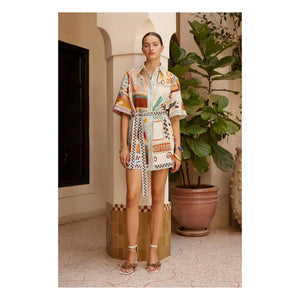 Alémais - Michelle Leinen-Minikleid | Hellblau