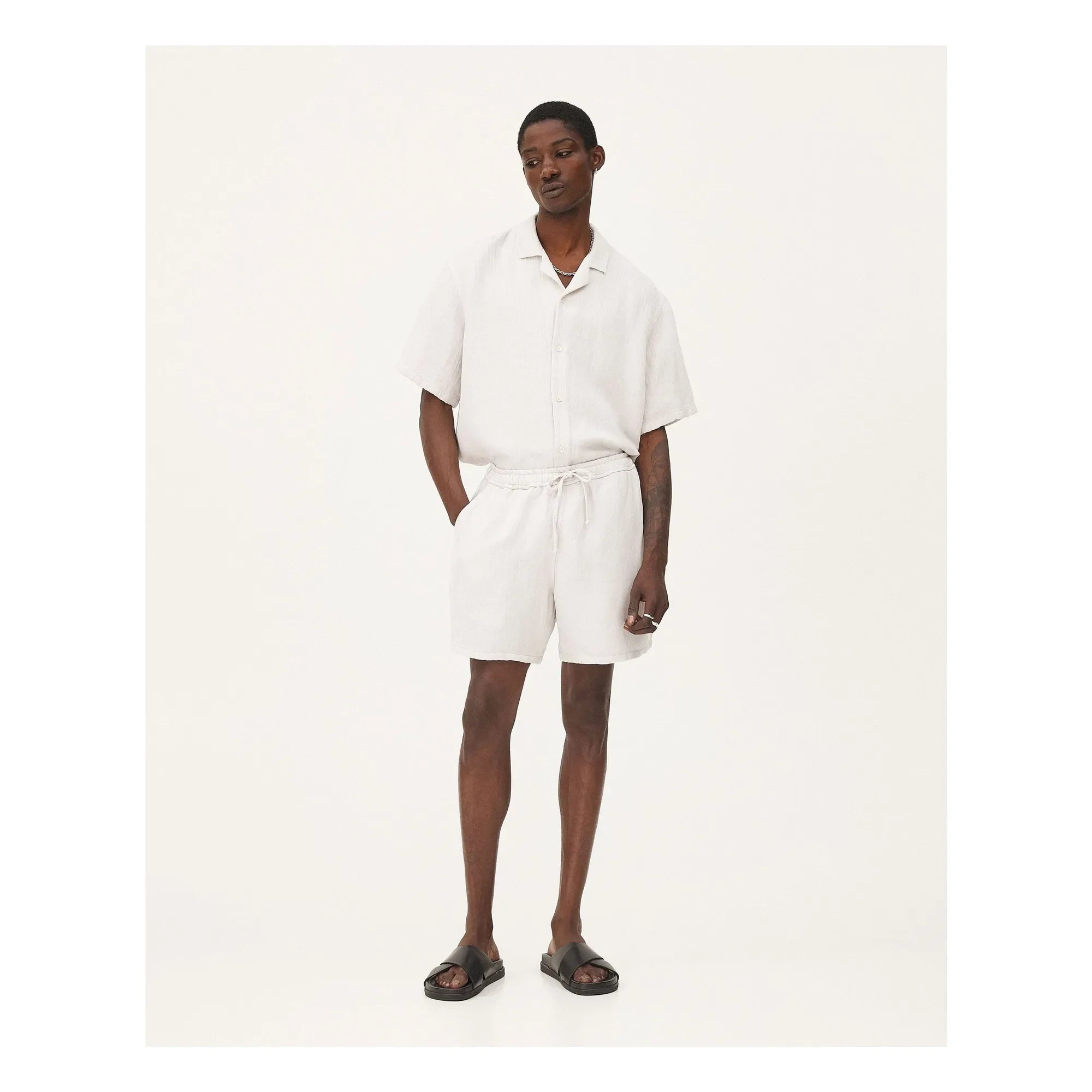 Noyoco - Malibu Linen Shorts | Light gray