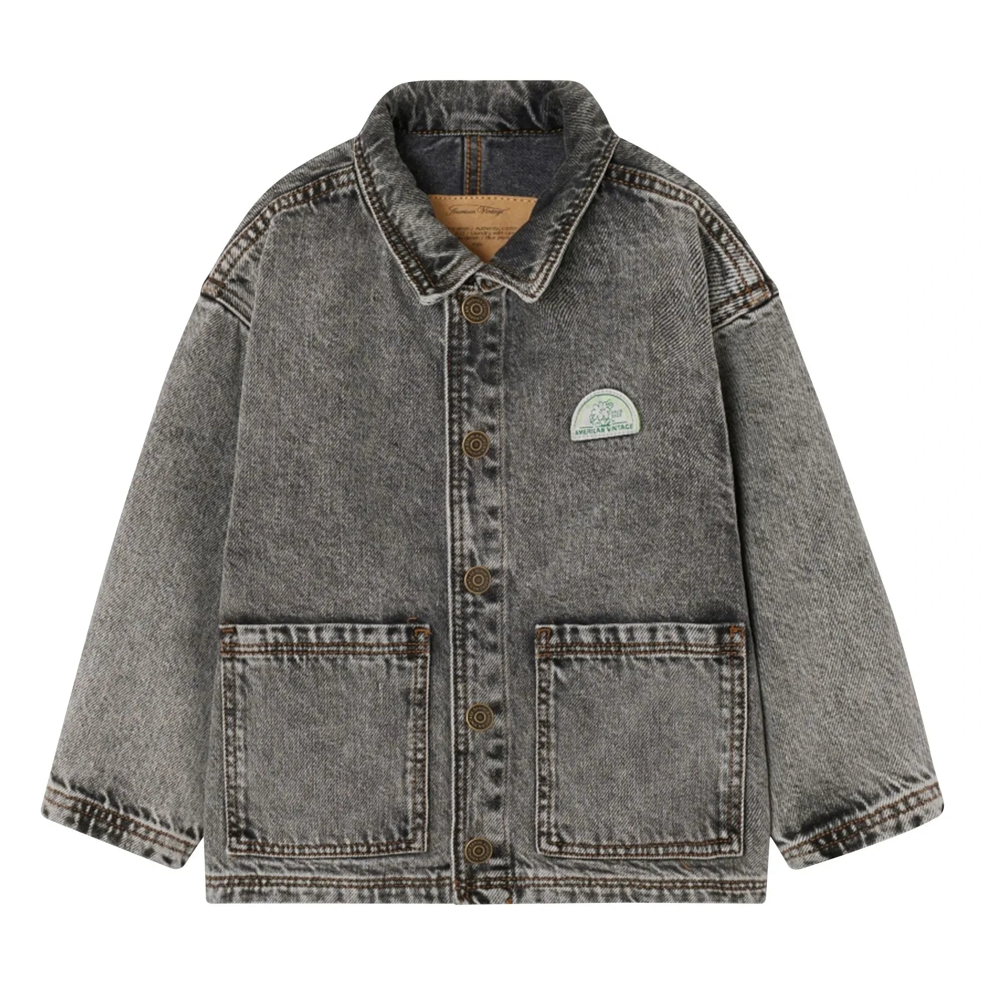American Vintage - Yopday Jeansjacke | Dunkelgrauer Denim