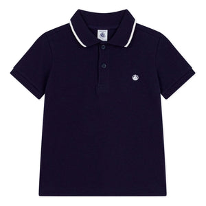 Petit Bateau - Organik pamuk polo tişört | Gece mavisi