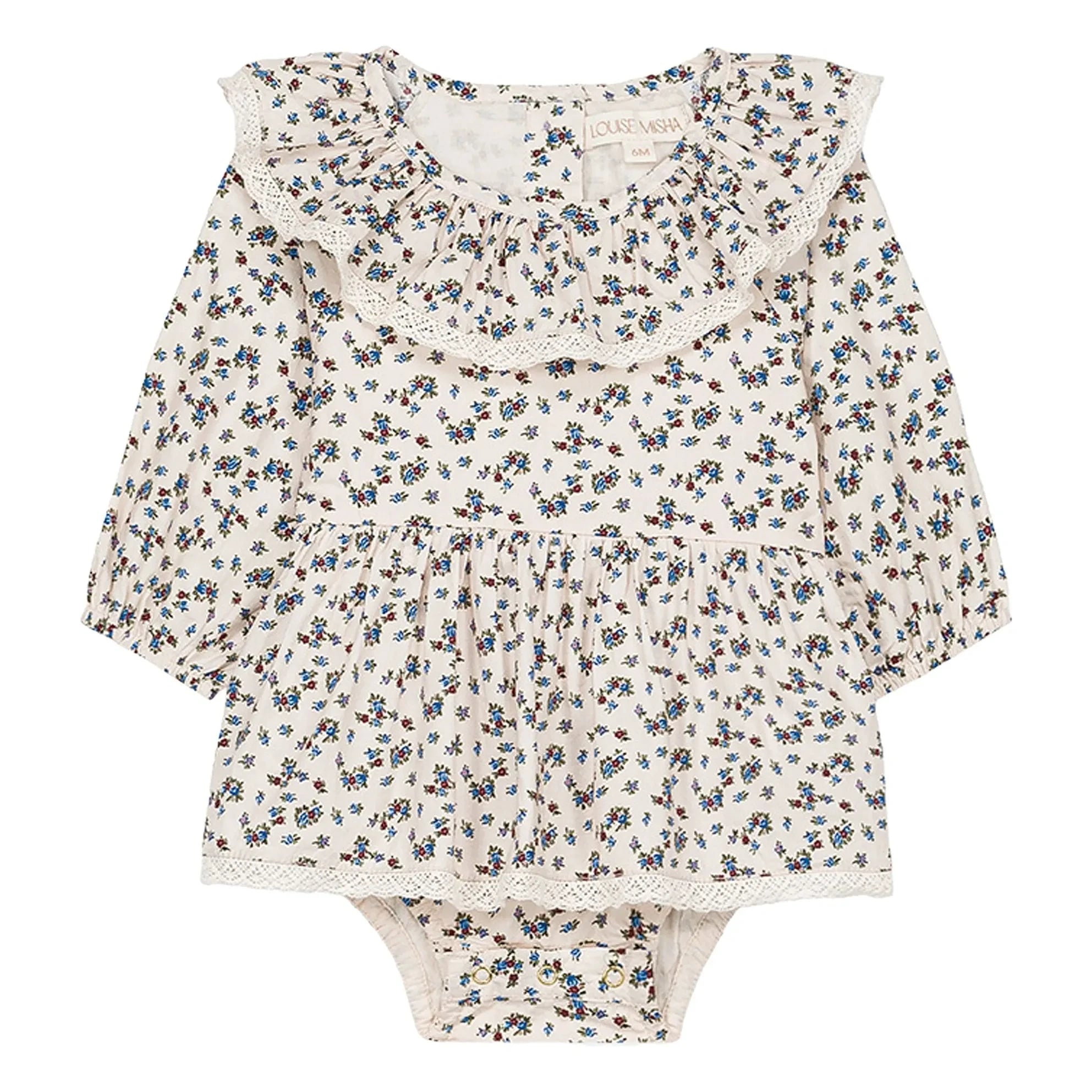 Louise Misha - India Fleurie Organik Pamuk Poplin tulum | Krem
