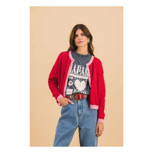 Elise Chalmin - Julia Strickjacke | Rosa/Rot