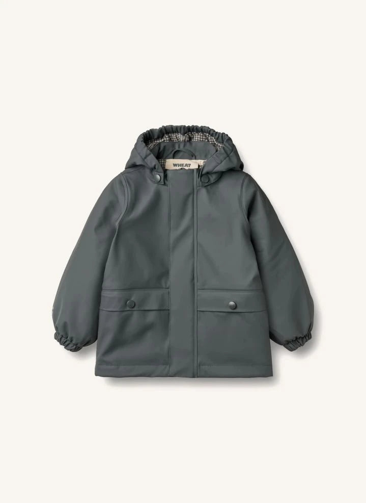 Wheat - Aju Geri Dönüştürülmüş Elyaf Yağmurluk | Gri mavi