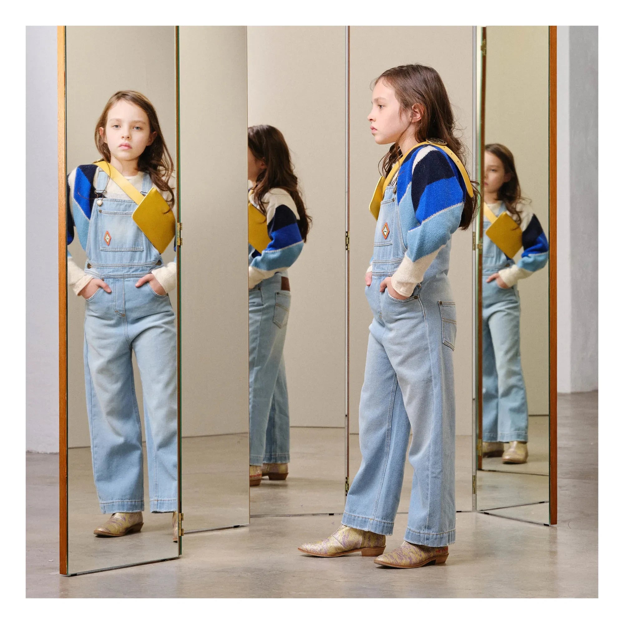The Animals Observatory - Mohair and Alpaca Wool Striped Sweater | Blue