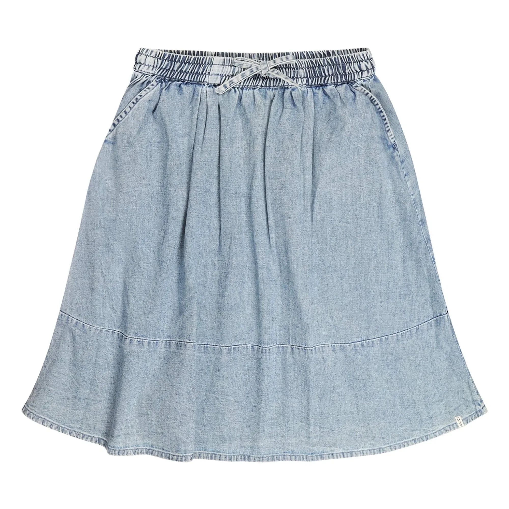 Tumble N'Dry - Yıkanmış mavi Denim Piron etek
