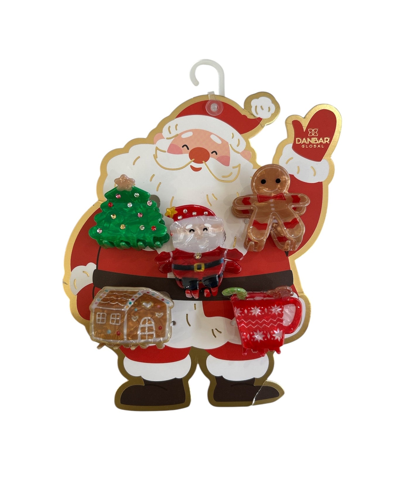 Dinossi - Set de 5 pinzas para niños de Navidad y Año Nuevo