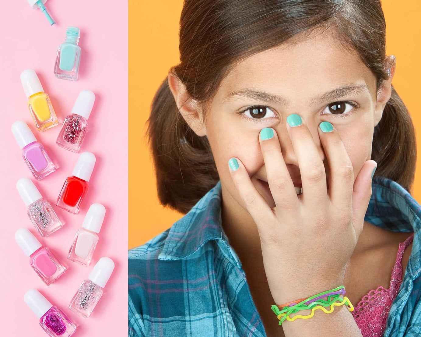 Dinossi - Set de 9 esmaltes de uñas y cuidado para niños