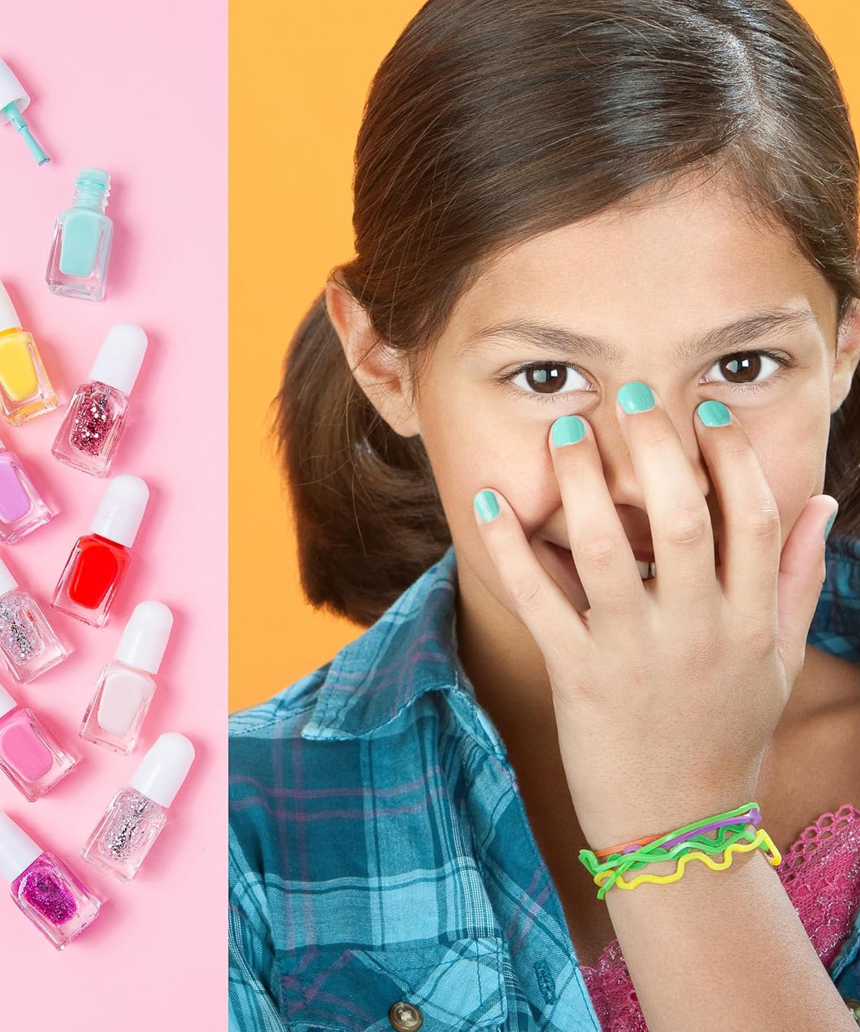 Dinossi - набор из 9 детских лаков для ногтей и средств ухода