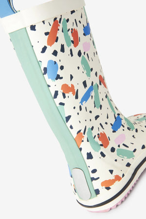 Dinossi - Konfeti Baskılı Kız Çocuk Yağmur Çizmesi