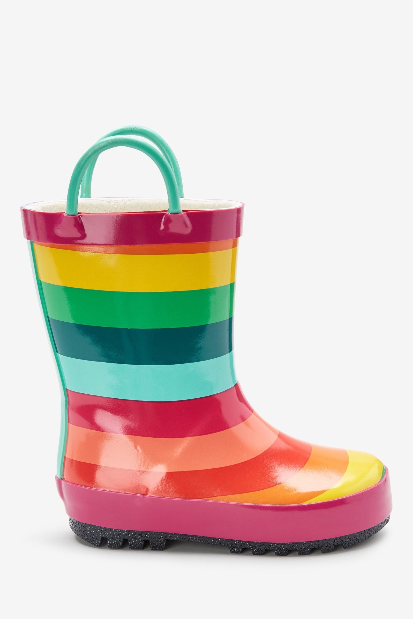 Dinossi - Rainbow Kinder Regen- und Winterstiefel mit Griffen - 28 