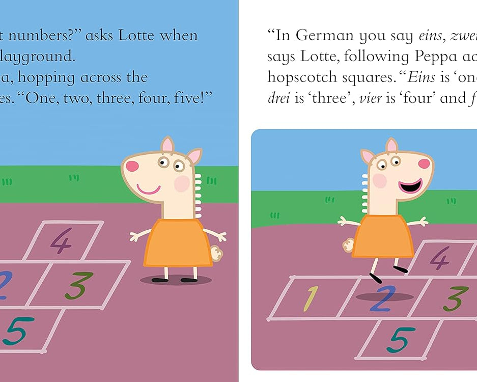 Dinossi - Peppa Pig Lotte se une al grupo de juego Llama Libro de cuentos en inglés