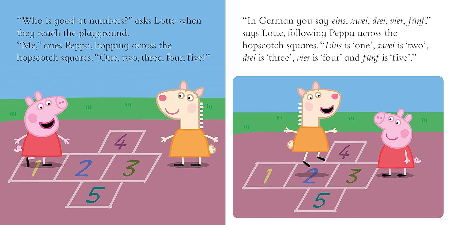 Dinossi - Peppa Pig Lotte se une al grupo de juego Llama Libro de cuentos en inglés