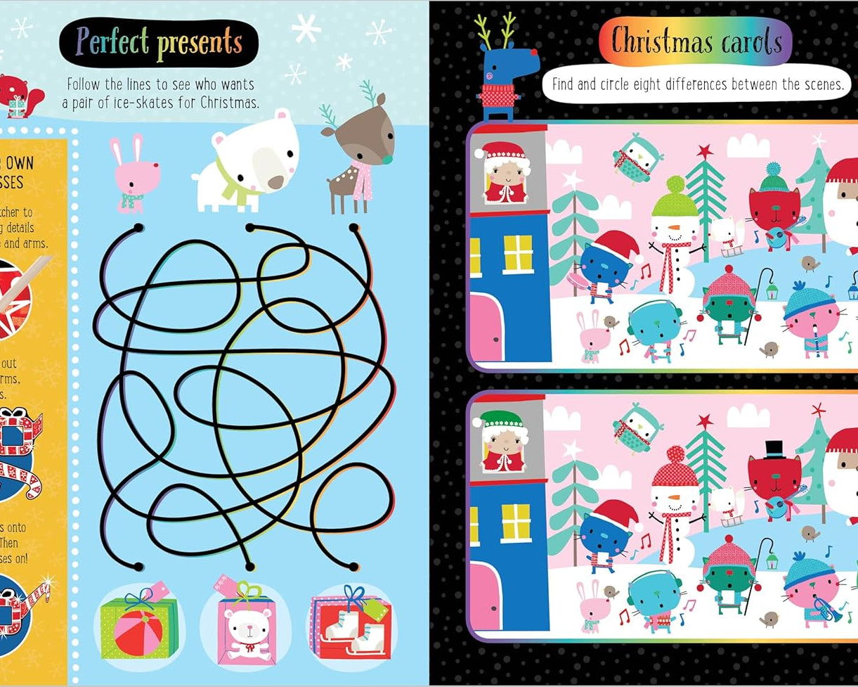 Dinossi - Libro de actividades navideñas en inglés Scratch and Sparkle