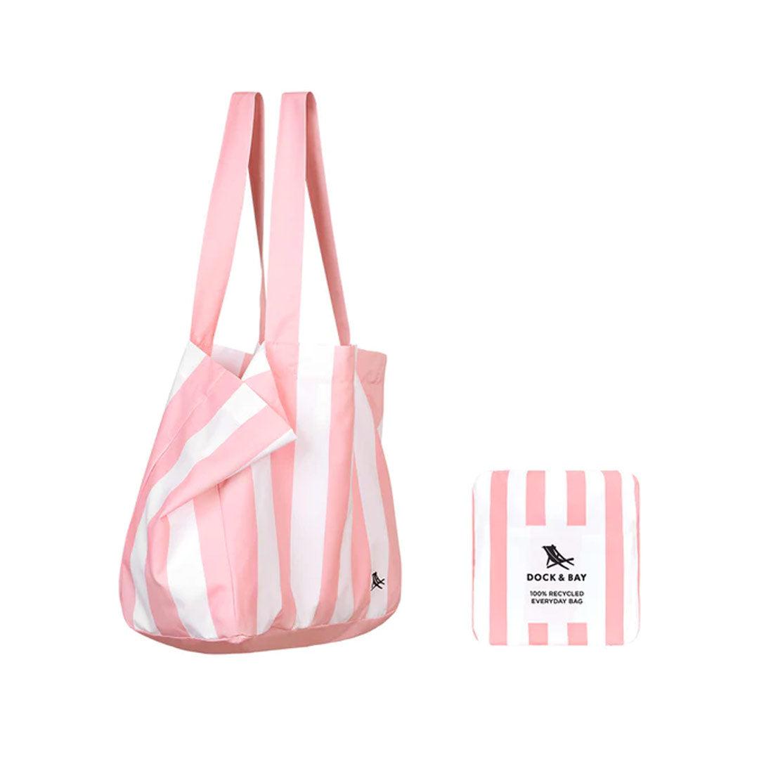 Dock & Bay Everyday Foldable Bag - Malibu Pink-Changing Bags-Malibu Pink-Medium | Natural Baby Shower