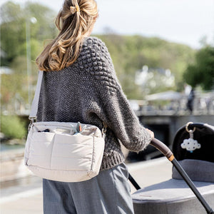 Done by Deer Quilted Stroller Bag - Beige-Changing Bags-Beige-One Size | Natural Baby Shower