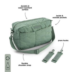 Done by Deer Quilted Stroller Bag - Green-Changing Bags-Green-One Size | Natural Baby Shower