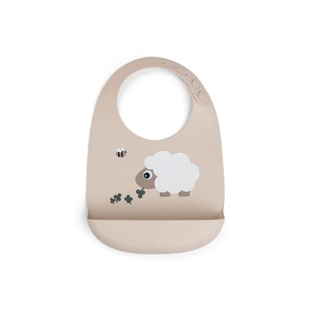 Done By Deer Silicone Bib - Sheepy Sand-Bibs-Sheepy Sand- | Natural Baby Shower