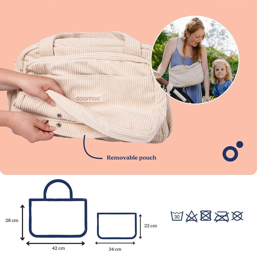 Doomoo Changing Bag - Fluffy Corduroy Beige-Changing Bags-Fluffy Corduroy Beige- | Natural Baby Shower