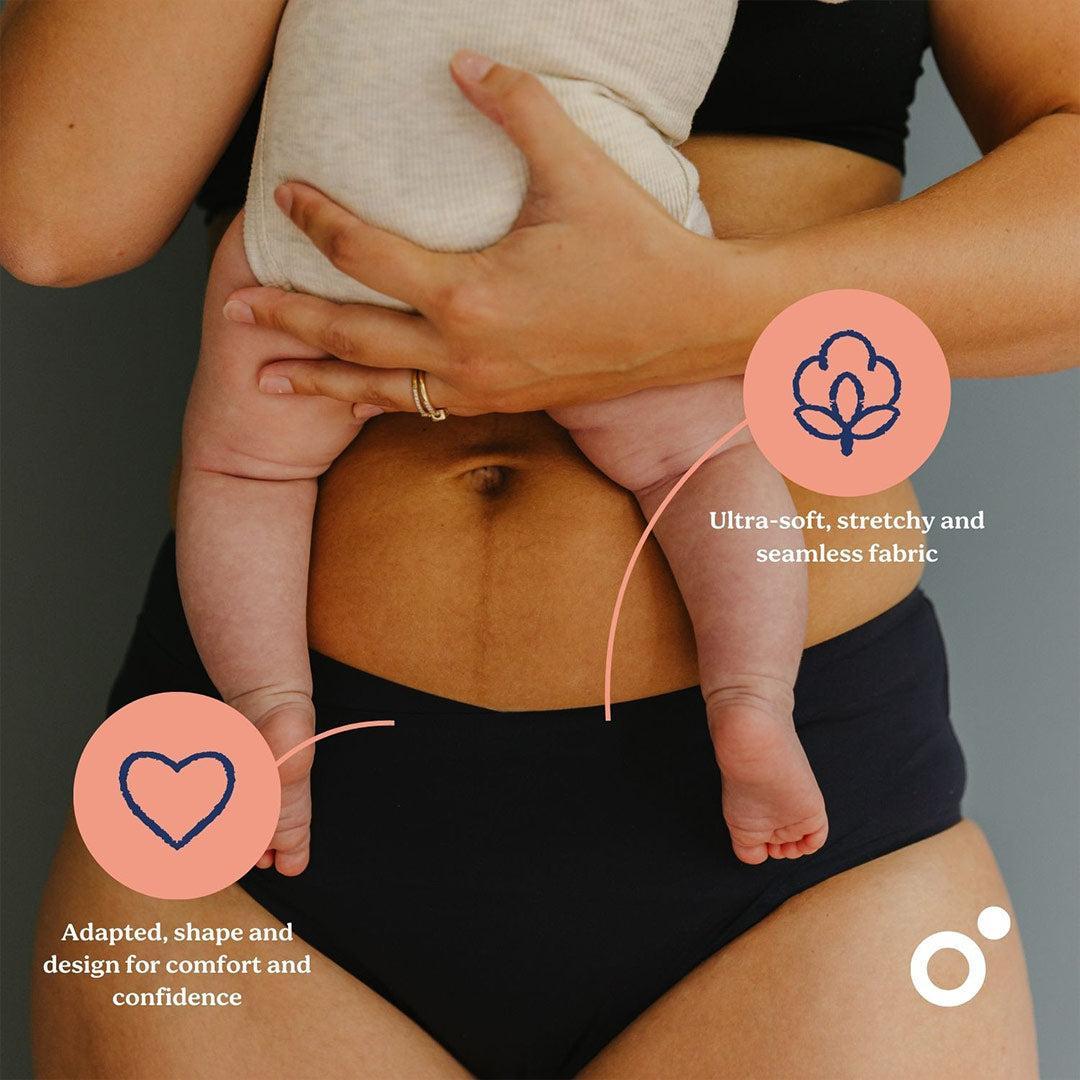 Doomoo Flowly Postpartum Recovery 2 in 1 Underwear - Black-Maternity Underwear-Black-3XL/4XL/5XL | Natural Baby Shower