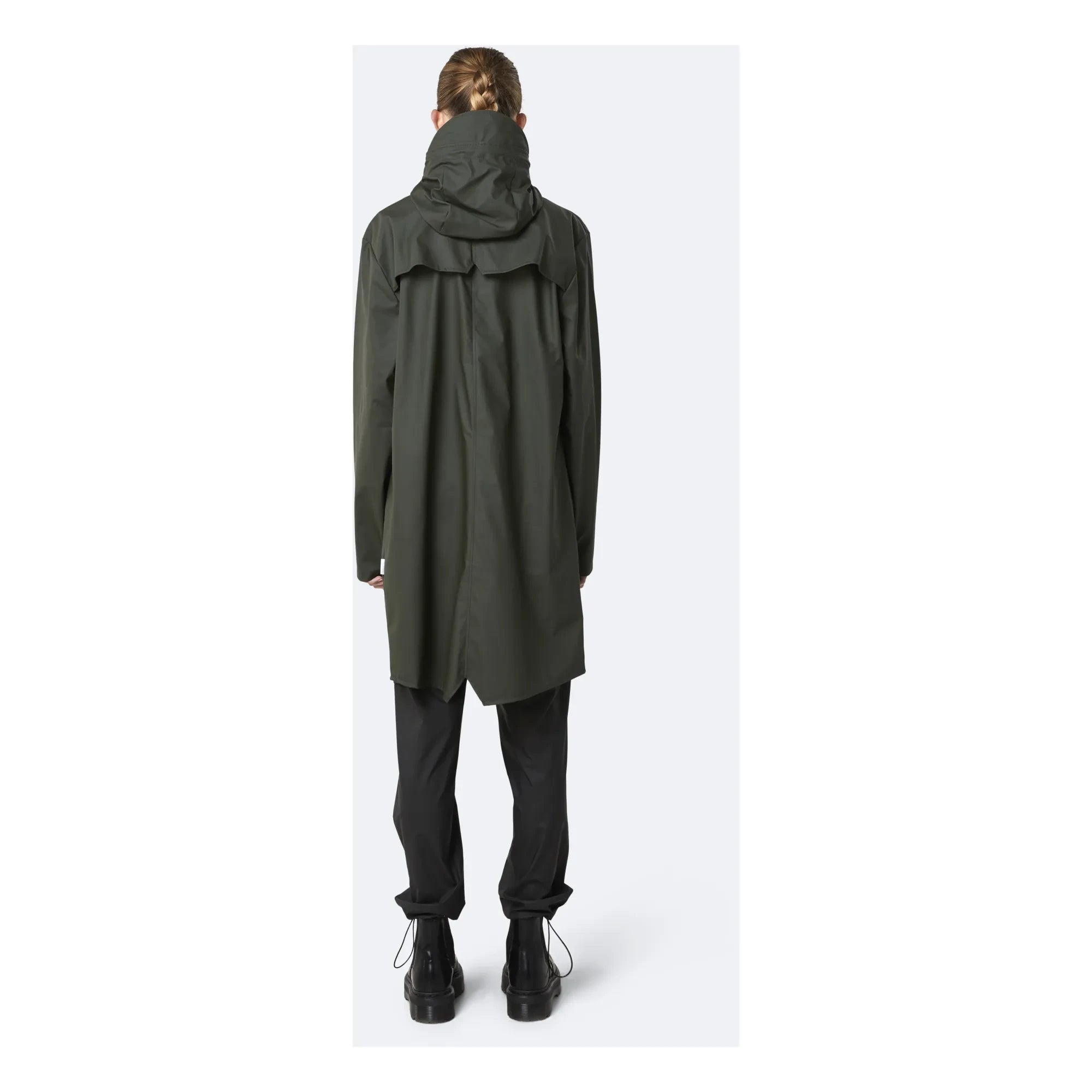 Rains - Unisex Uzun Su Geçirmez Mumlu Kaban | Yeşil