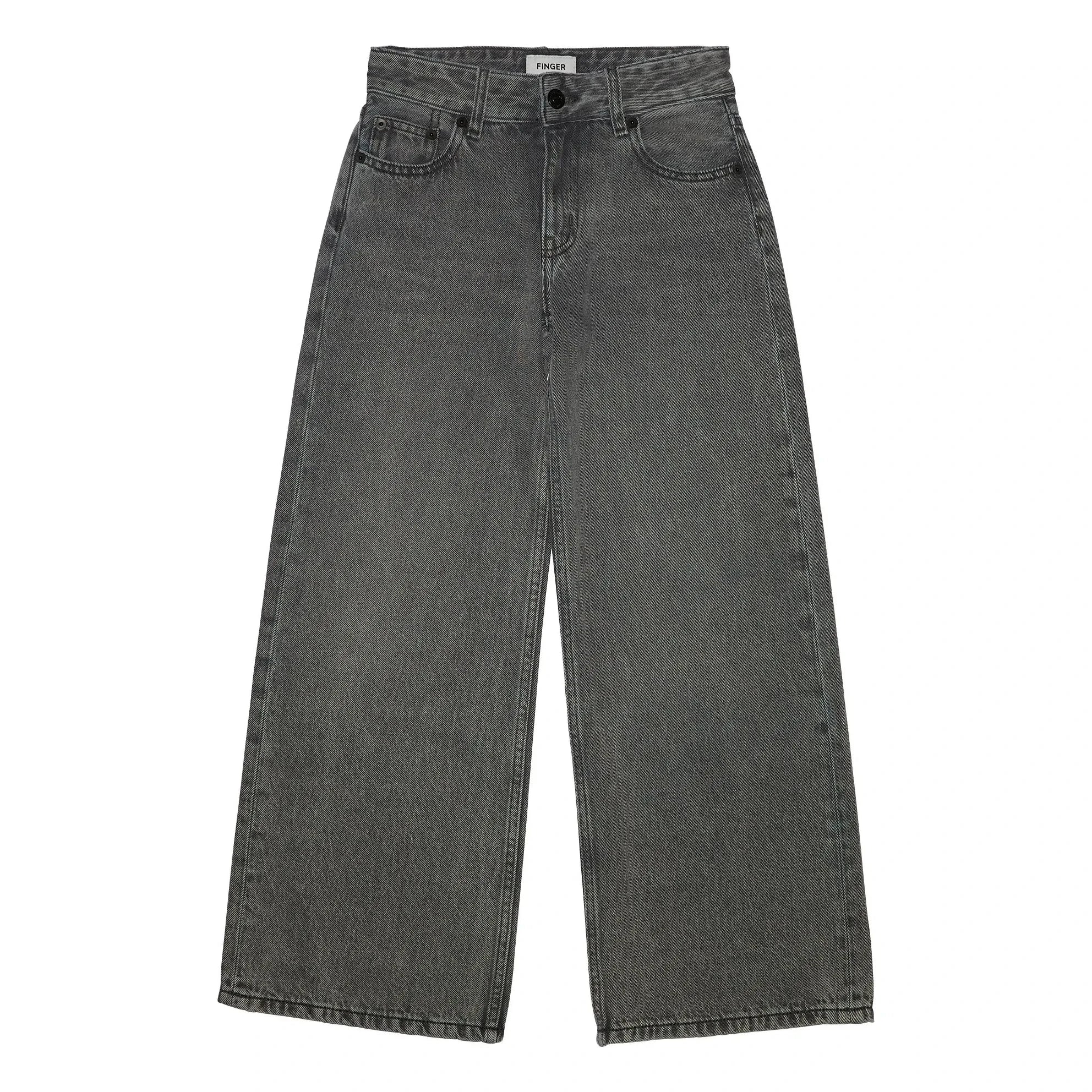 Finger in the nose - Jean Large April | Denim gri