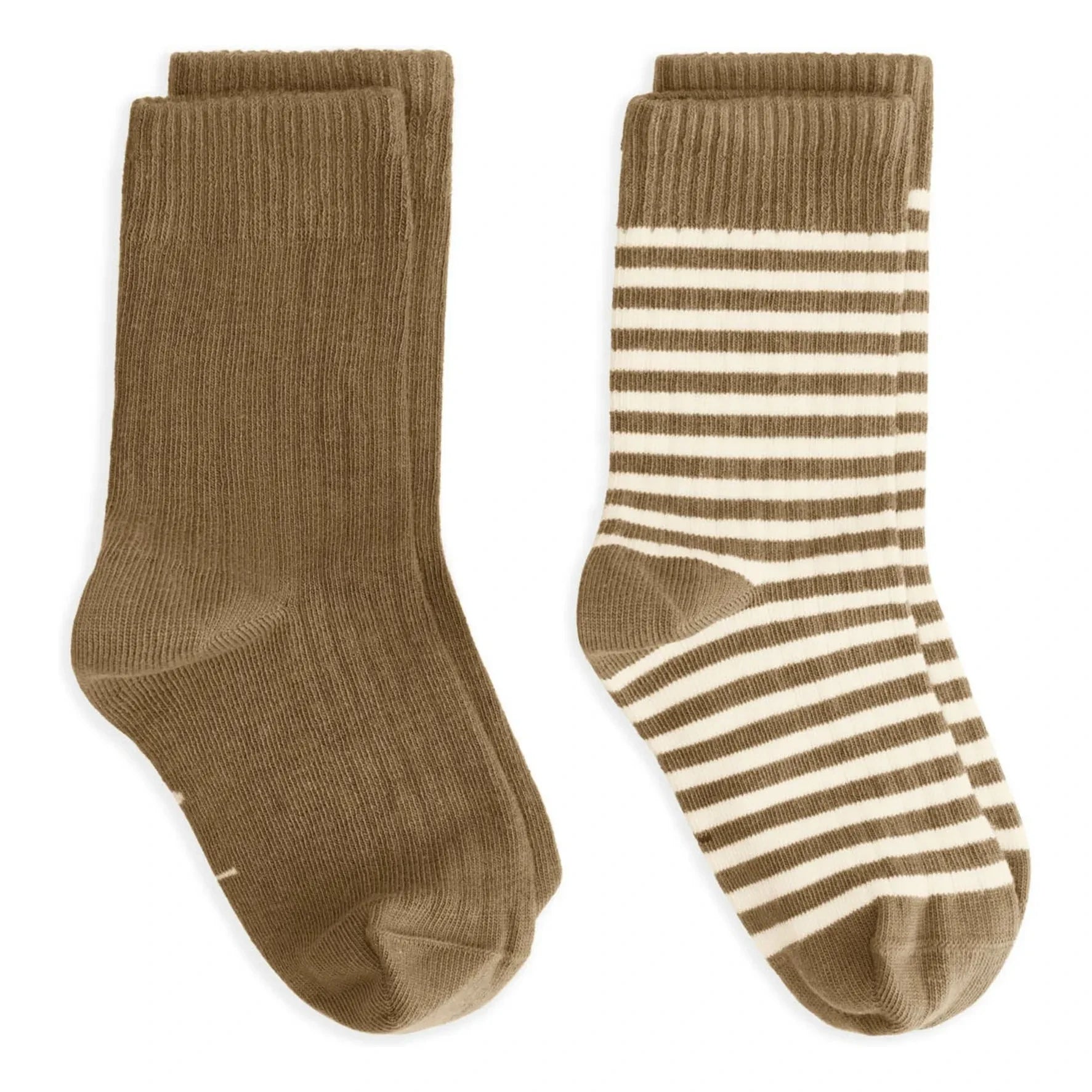 Gray Label - 2er-Set Socken aus Bio-Baumwolle | Khakibraun