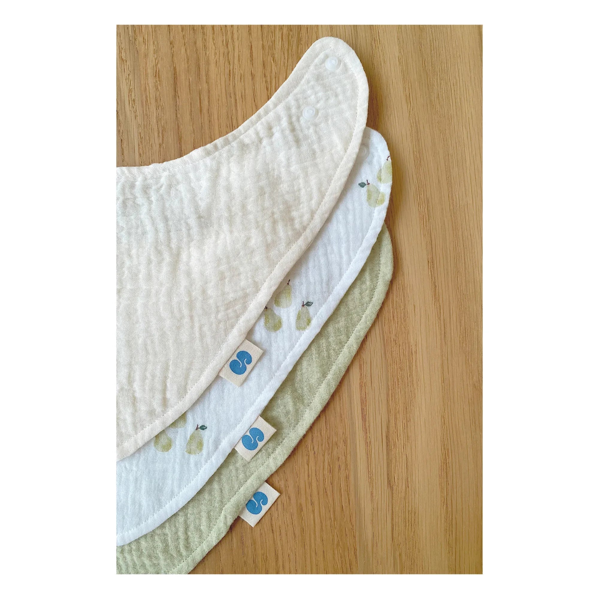 Soft Spot - Organic Cotton Garden Bandana Bibs - 3-piece Set | Garden