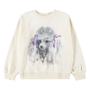 Molo - Maxi Poodle Organik Pamuk Kazak | Beyaz