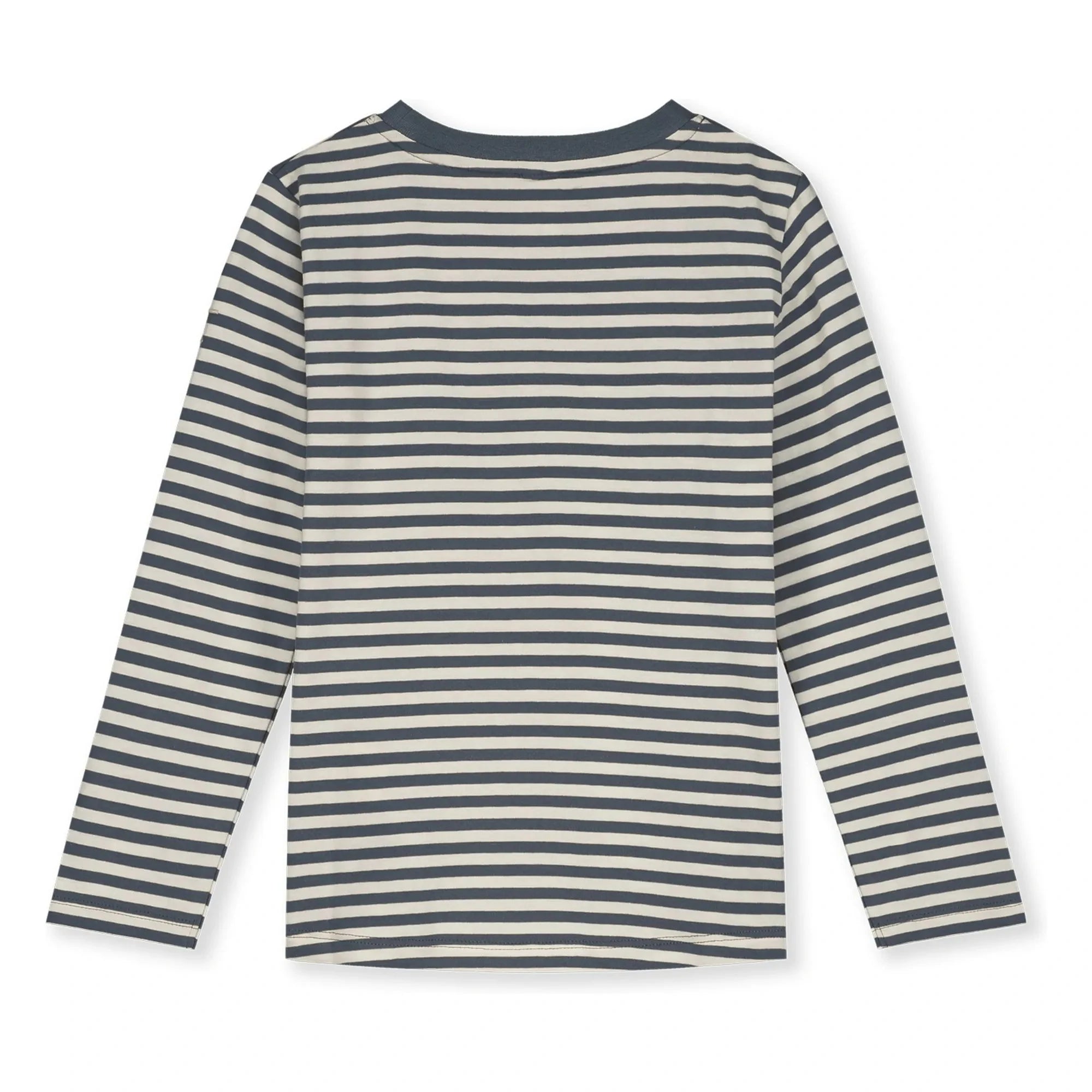 Gray Label - Striped Organic Cotton T-Shirt | Gray Blue