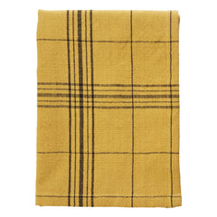 Madame Stoltz - Cotton checkered kitchen towel | Yellow
