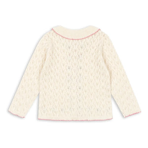 Konges Sløjd - Strickjacke Ajouré Rosier | Ecru