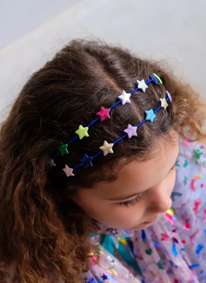 Mimi & Lula - Double Little Stars saç bandı | Mavi