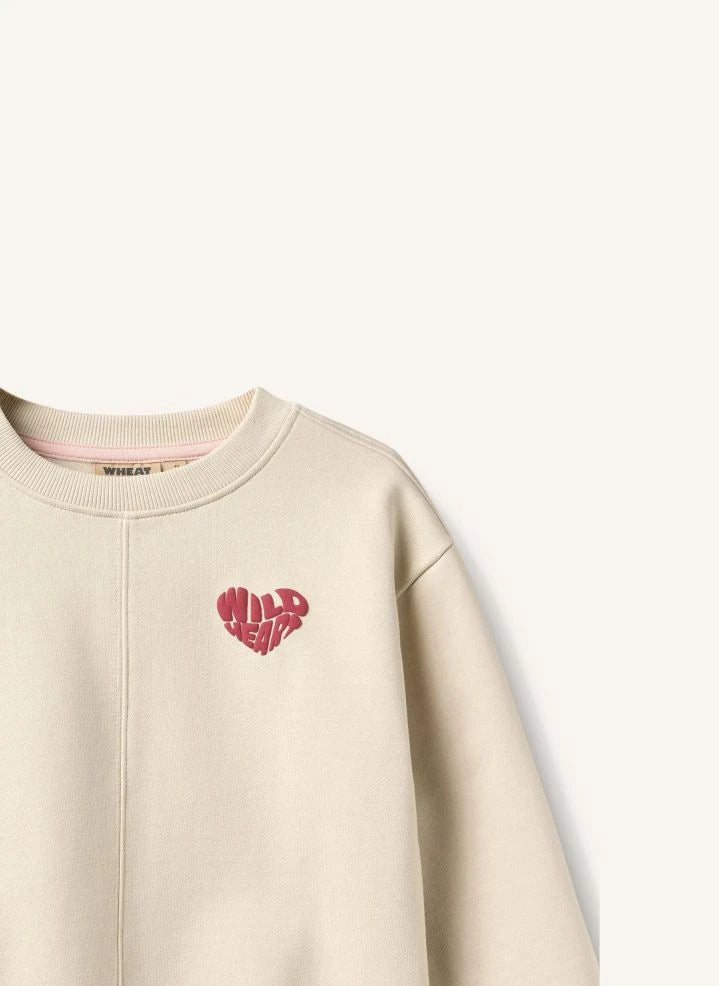 Wheat - Emerson Kalp Organik Pamuk Sweatshirt | Fildişi